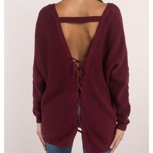 TOBI cozy up wine sweater! NEVER WORN